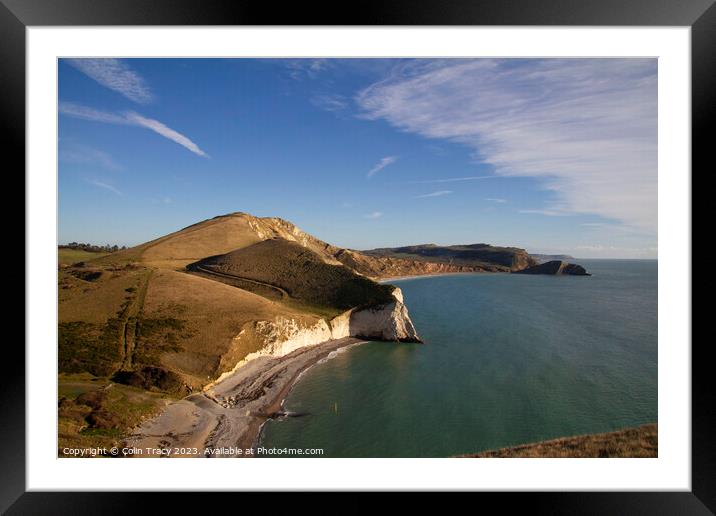 Worbarrow Bay with Flowers Barrow, Dorset, UK  Framed Mounted Print by Colin Tracy