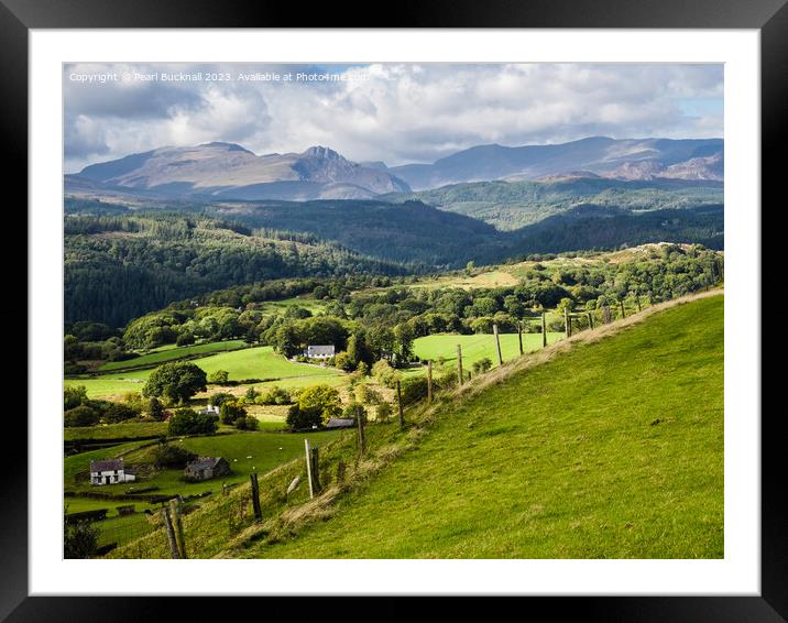 Welsh Country Landscape Wales Framed Mounted Print by Pearl Bucknall