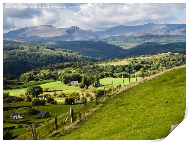 Welsh Country Landscape Wales Print by Pearl Bucknall