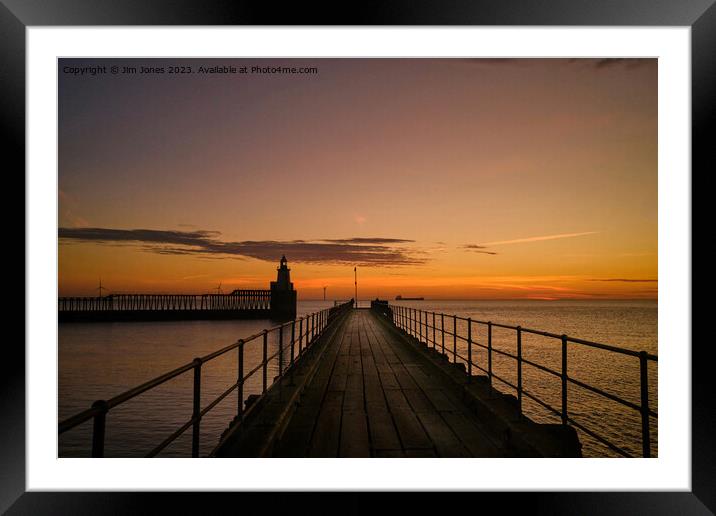 Pretty Perfect Pier Perspective Framed Mounted Print by Jim Jones