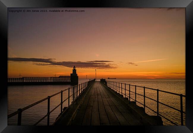 Pretty Perfect Pier Perspective Framed Print by Jim Jones