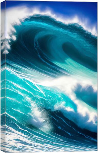 Ocean's Fury Canvas Print by Roger Mechan