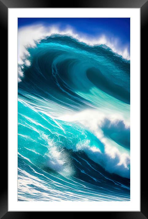 Ocean's Fury Framed Mounted Print by Roger Mechan