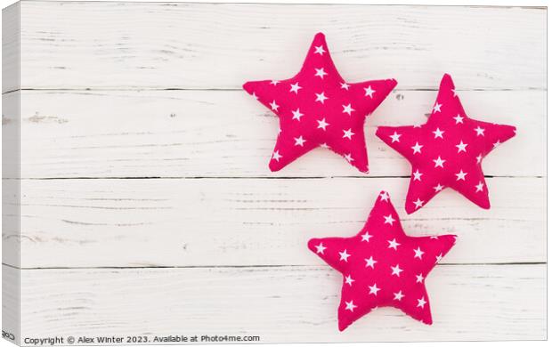 Pink stars decoration Canvas Print by Alex Winter