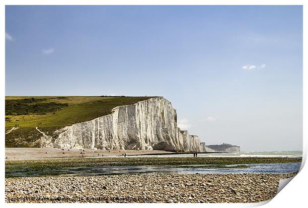 Seven Sisters Cliffs Print by Matthew Bates