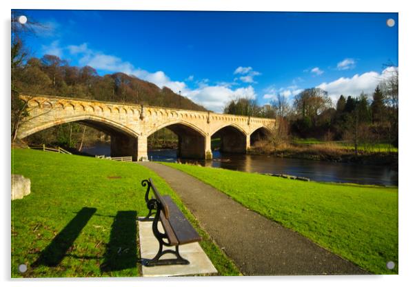 Mercury Bridge Richmond Yorkshire Acrylic by Steve Smith