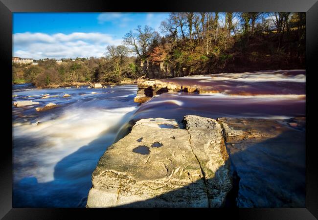 Majestic River Swale Falls Framed Print by Steve Smith