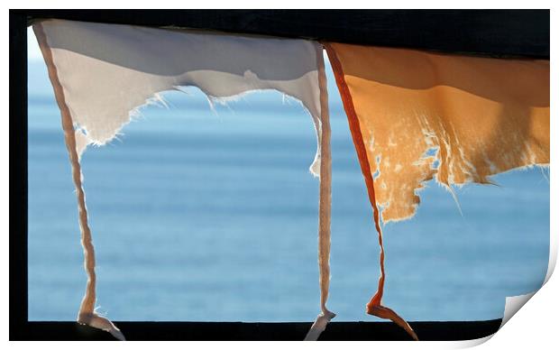 Ocean view through a windowless frame Print by Lensw0rld 