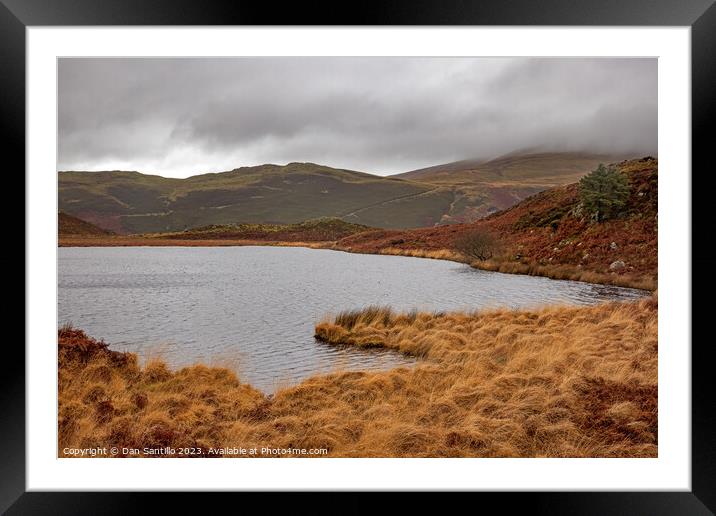 Llyn Barfog (The Bearded Lake), Snowdonia Framed Mounted Print by Dan Santillo
