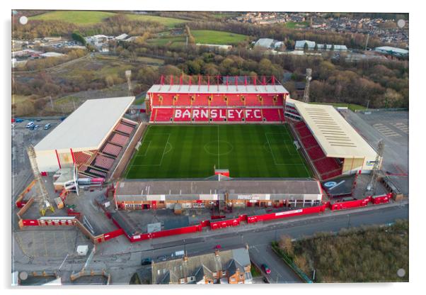Barnsley FC Acrylic by Apollo Aerial Photography
