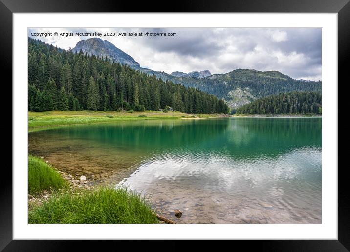 The Black Lake and Međjed Peak, Montenegro Framed Mounted Print by Angus McComiskey