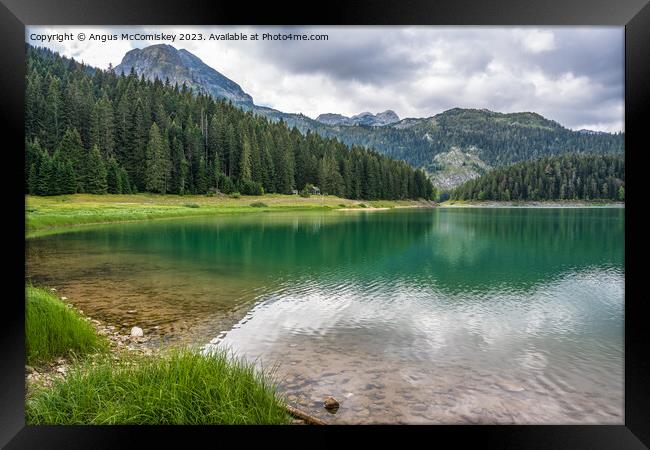 The Black Lake and Međjed Peak, Montenegro Framed Print by Angus McComiskey