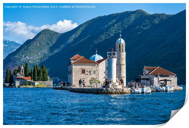 Departing Our Lady of the Rocks in Montenegro Print by Angus McComiskey