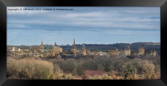 Oxford Panorama Framed Print by Cliff Kinch