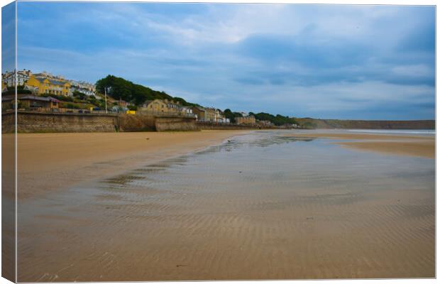 Serenity at Filey Beach Canvas Print by Steve Smith