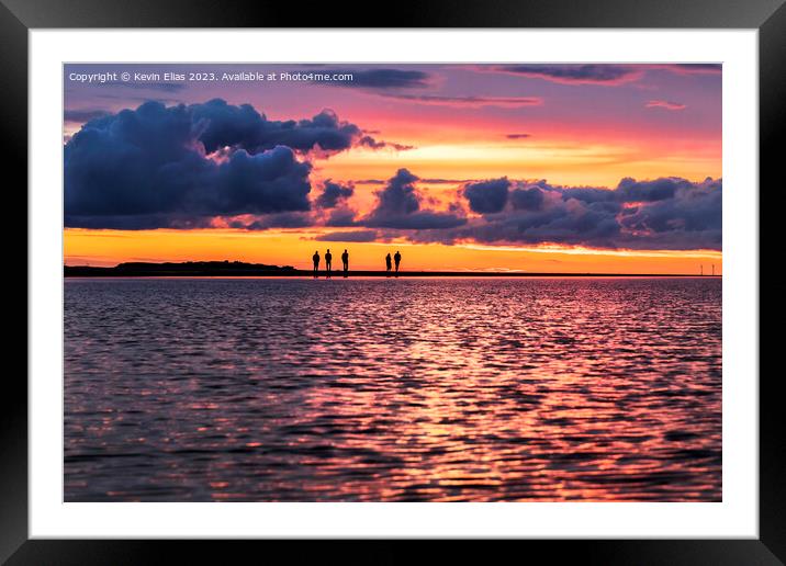 West Kirby sunset Framed Mounted Print by Kevin Elias