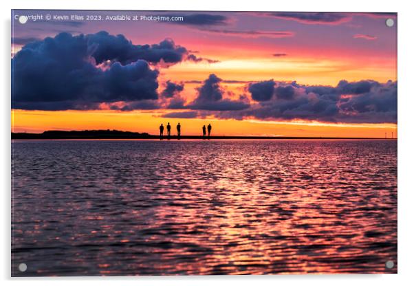 West Kirby sunset Acrylic by Kevin Elias