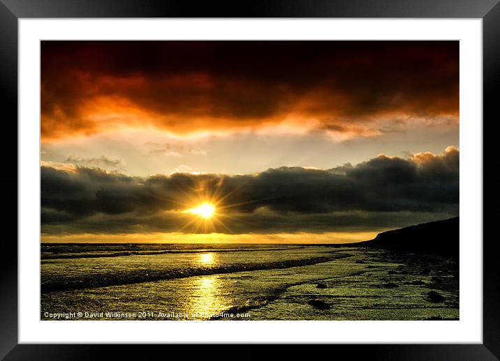 Sunset Airy Point Framed Mounted Print by Dave Wilkinson North Devon Ph