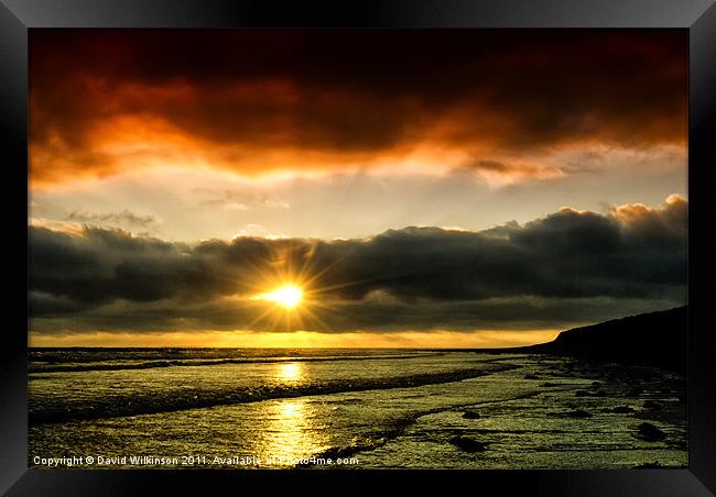 Sunset Airy Point Framed Print by Dave Wilkinson North Devon Ph