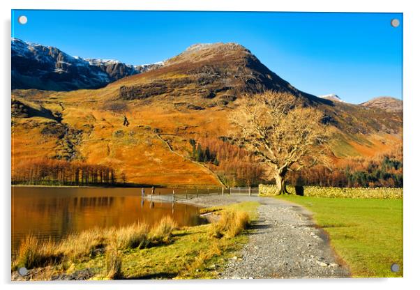 Buttermere Lake District Acrylic by Steve Smith