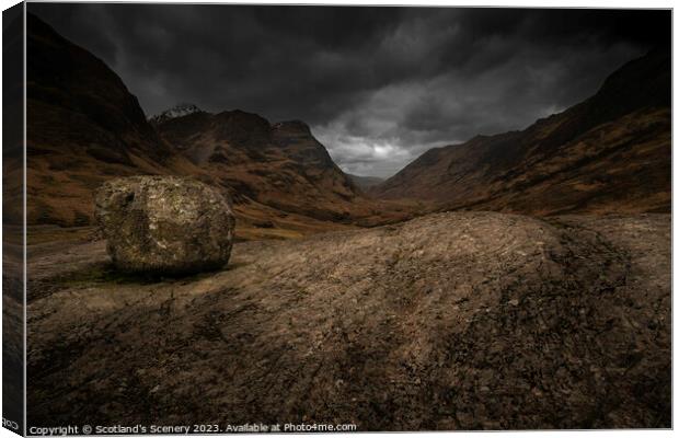 Glencoe Highlands Scotland Canvas Print by Scotland's Scenery