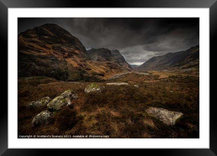 Glencoe Highlands Framed Mounted Print by Scotland's Scenery