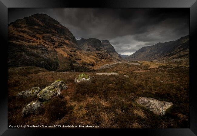 Glencoe Highlands Framed Print by Scotland's Scenery
