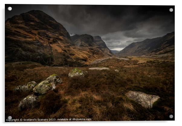 Glencoe Highlands Acrylic by Scotland's Scenery