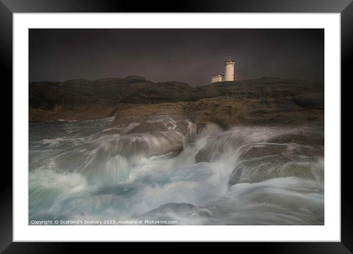 Elie Ness Lighthouse, Fife, Scotland. Framed Mounted Print by Scotland's Scenery