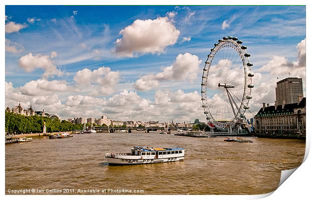 London Skyline Print by Ian Collins