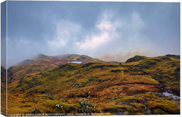 Storm Clouds over Calf Crag Canvas Print by EMMA DANCE PHOTOGRAPHY