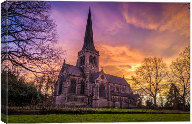Wentworth Church Sunset Canvas Print by Apollo Aerial Photography