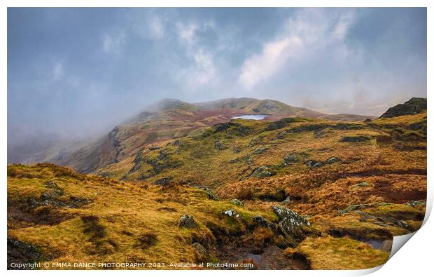 View from Calf Crag Print by EMMA DANCE PHOTOGRAPHY