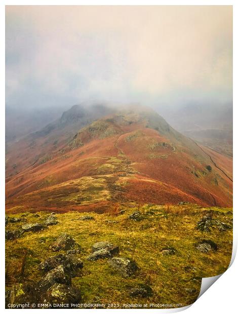 View from Helm Crag Print by EMMA DANCE PHOTOGRAPHY