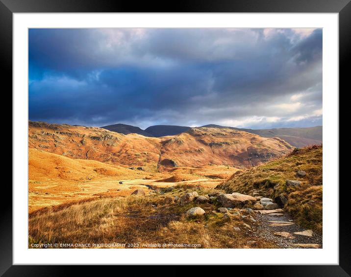 Views of Helm Crag from Easedale Tarn Framed Mounted Print by EMMA DANCE PHOTOGRAPHY