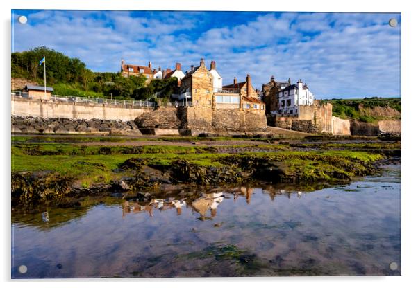 Robin Hoods Bay Reflections Acrylic by Tim Hill