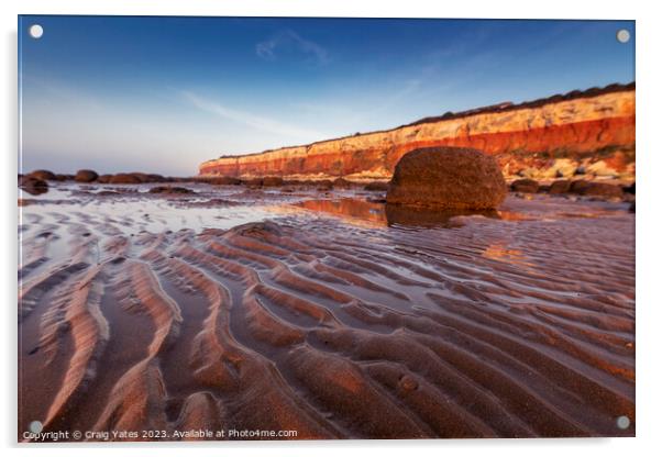 Sand Patterns Hunstanton Beach Norfolk Acrylic by Craig Yates