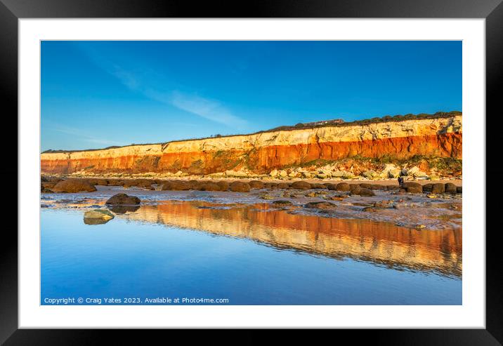 Hunstanton Beach Water Reflection Framed Mounted Print by Craig Yates
