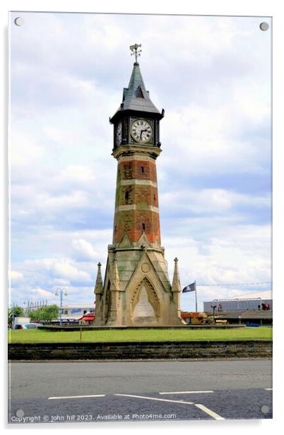 Jubilee Clock Tower Skegness. Acrylic by john hill
