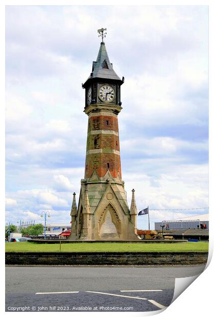 Jubilee Clock Tower Skegness. Print by john hill
