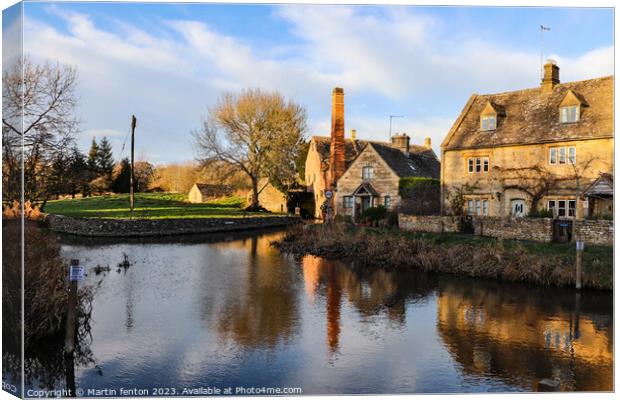 The river eye Lower Slaughter Canvas Print by Martin fenton