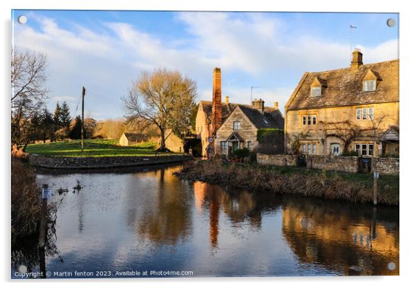 The river eye Lower Slaughter Acrylic by Martin fenton