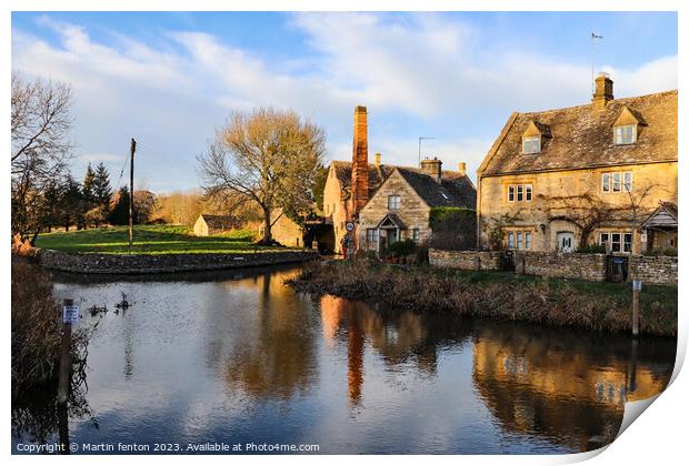 The river eye Lower Slaughter Print by Martin fenton