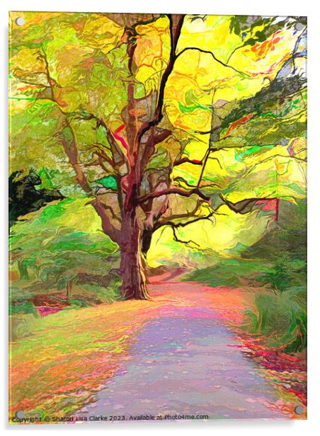 Autumn Paths Acrylic by Sharon Lisa Clarke