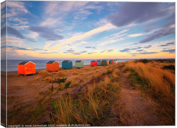 Dunes at Dusk Canvas Print by Janet Carmichael