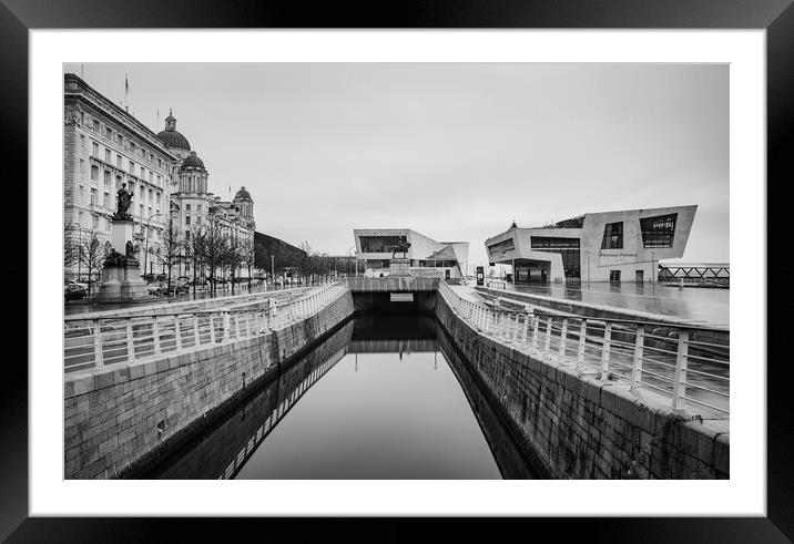 Canal along the Liverpool waterfront Framed Mounted Print by Jason Wells