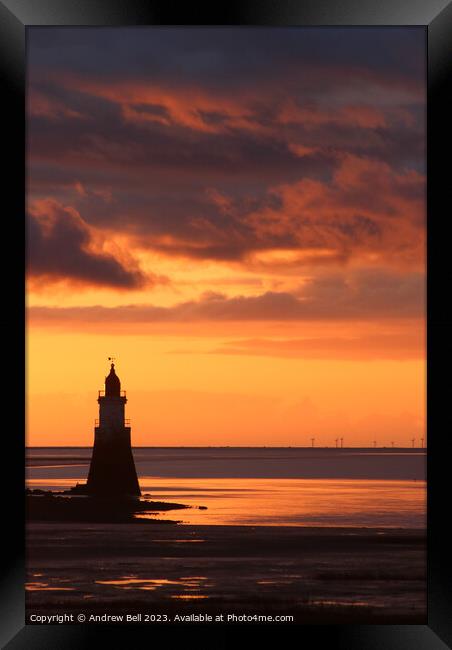 Plover Scar at sunset Framed Print by Andrew Bell