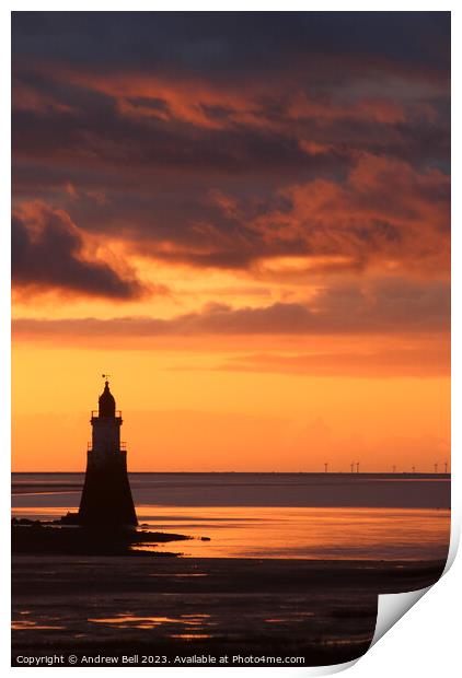 Plover Scar at sunset Print by Andrew Bell