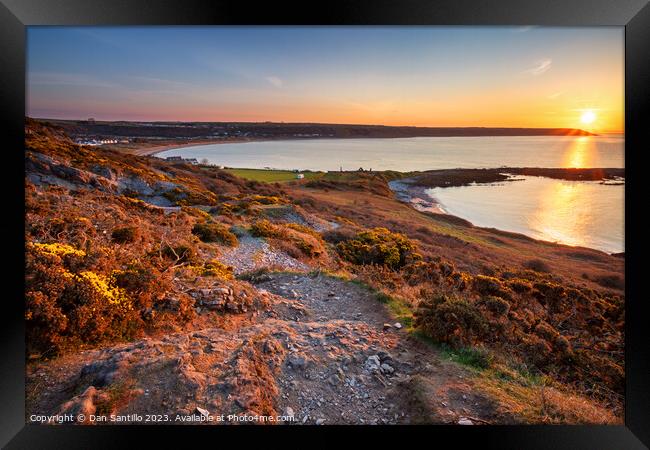 Port Eynon Bay, Gower, Wales Framed Print by Dan Santillo