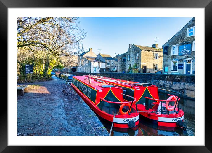 Tranquil Skipton Canal Scene Framed Mounted Print by Steve Smith